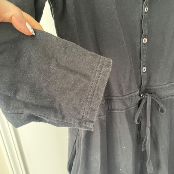 Aerie Fleece Wide Leg Button Down Jumpsuit - Picture 7 of 12